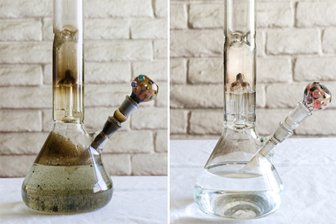 How to clean a glass bong?